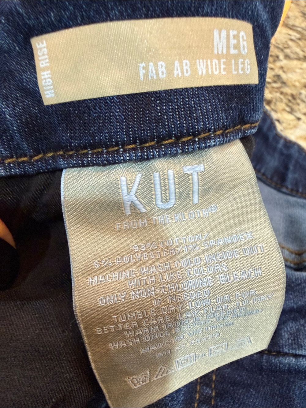 Kut from the Kloth Meg High Rise Wide Leg Jeans - Dark Blue